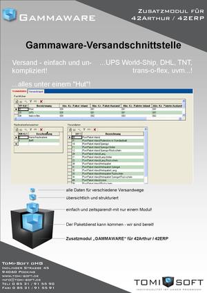 Gammaware-Versand 42ERP/42Arthur